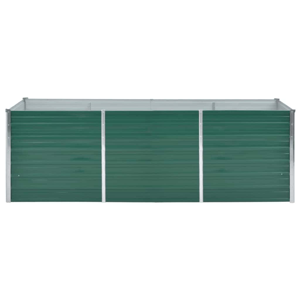 Garten-Hochbeet Verzinkter Stahl 240x80x77 cm Grün
