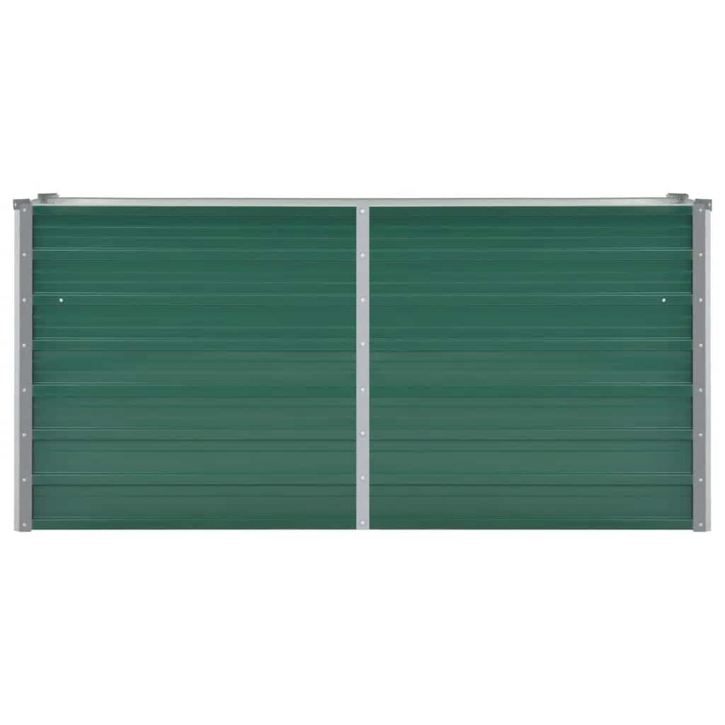 Garten-Hochbeet Verzinkter Stahl 160x40x77 cm Grün