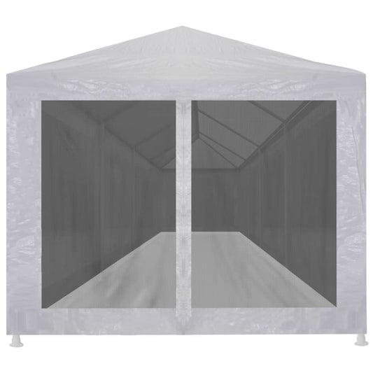 Partyzelt mit 10 Mesh-Seitenwänden 12 x 3 m