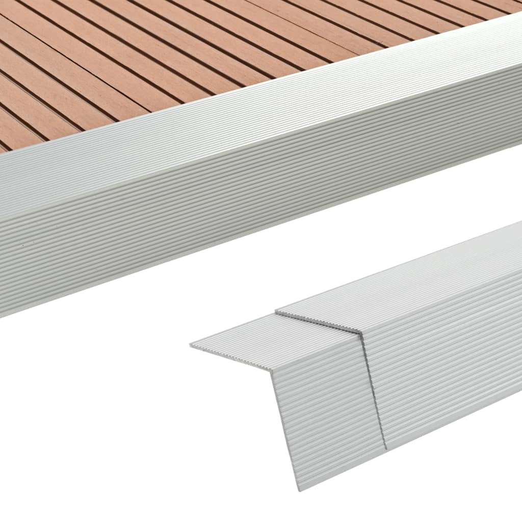 5 stk Panelvinkler Paneler Aluminium 170 cm Sølv