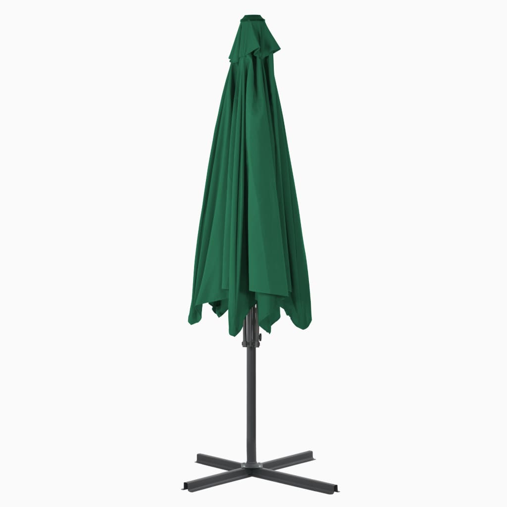 Parasol med stålstang 300 cm grøn