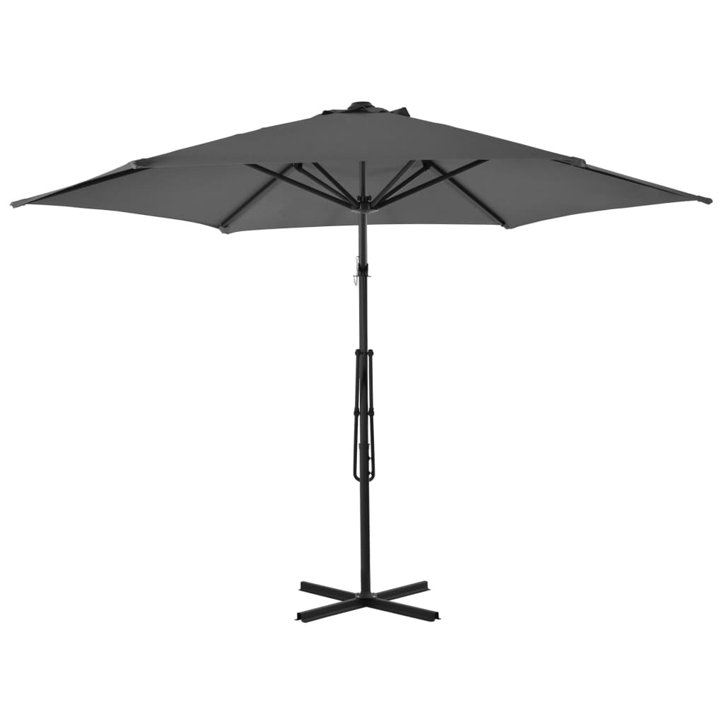 Parasol med stålstang 300 cm antracit
