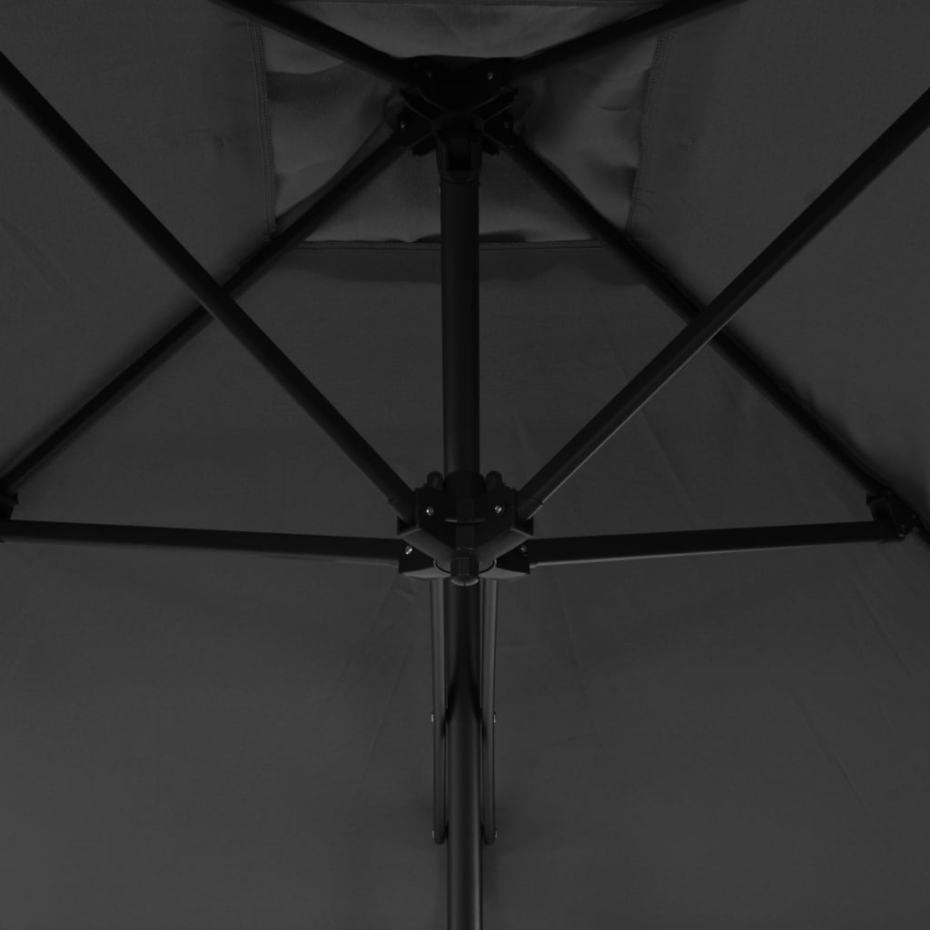 Parasol med stålstang 300 cm antracit