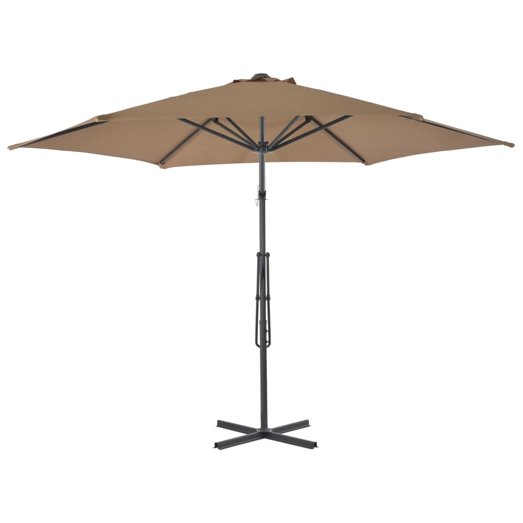 Parasol med stålstang 300 cm Taupe