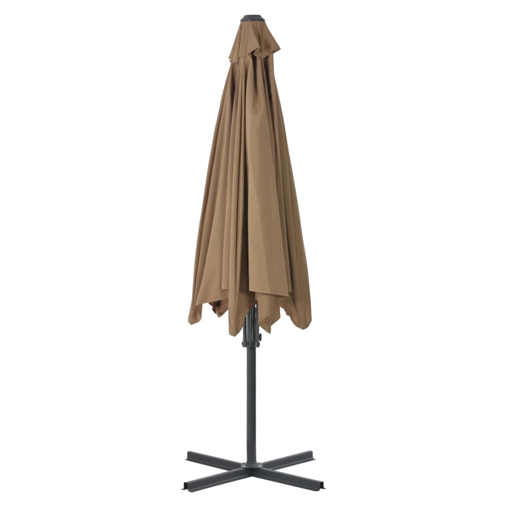 Parasol med stålstang 300 cm Taupe