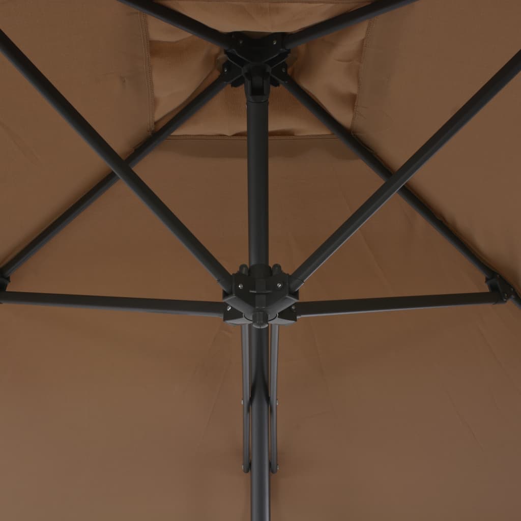 Parasol med stålstang 300 cm Taupe