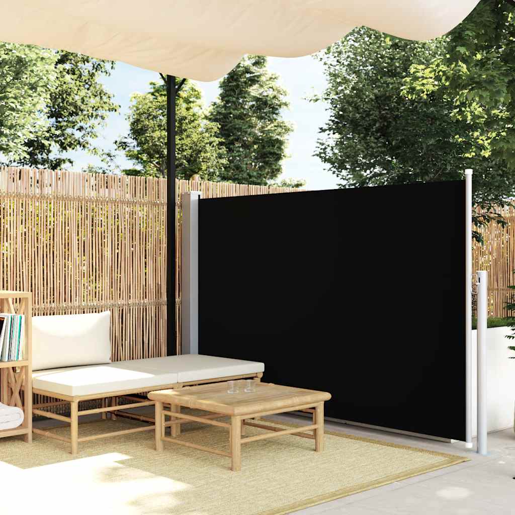 Udtrækbart Sidefortelt 140x300 cm Sort