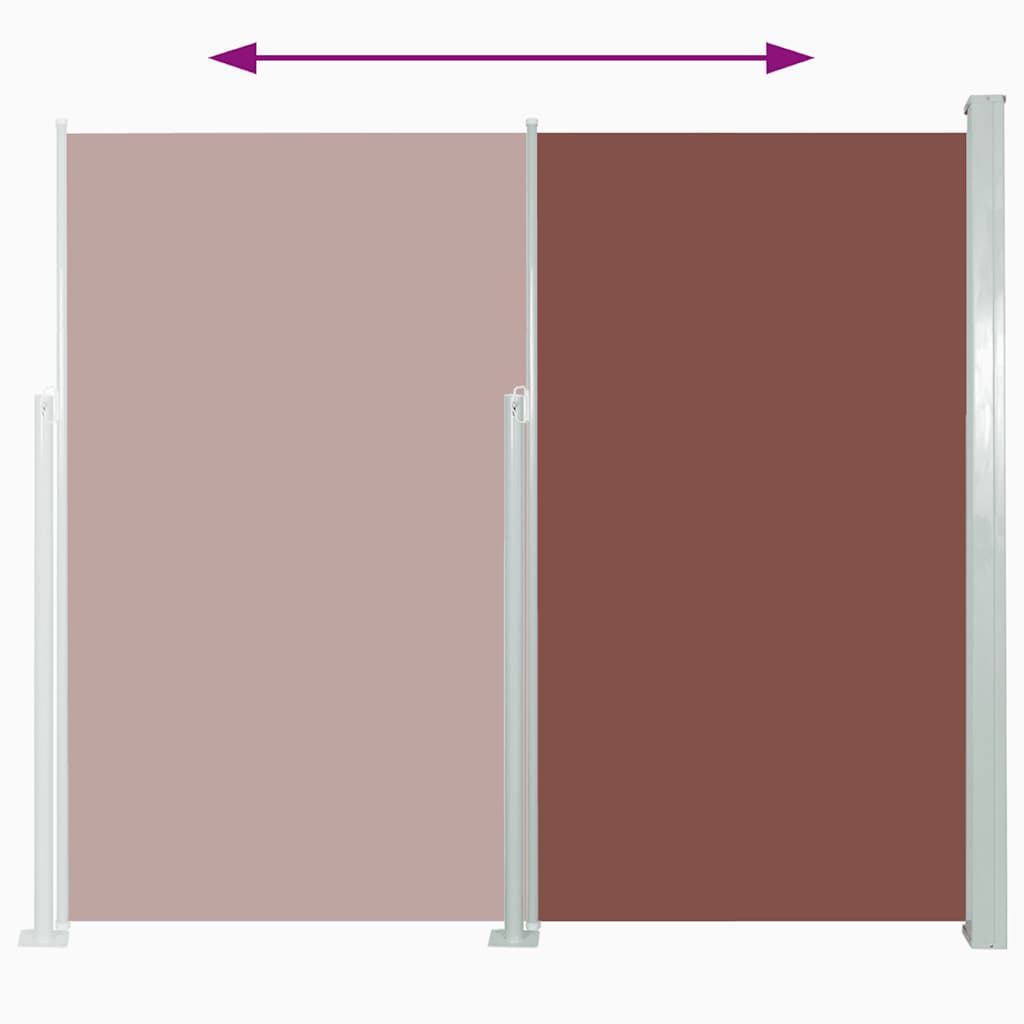 Ausziehbare Seitenmarkise 120x300 cm Braun
