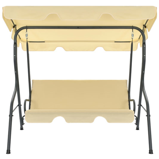 Hollywoodschaukel Cremeweiß 170×110×153 cm