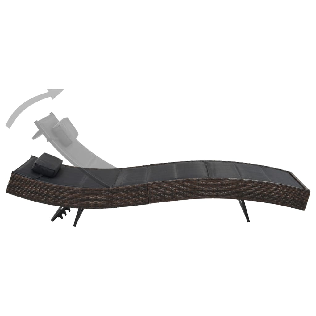 Solseng polyrattan og tekstilenbrun