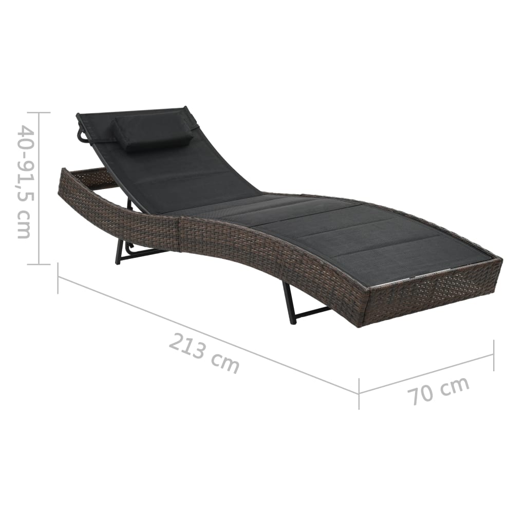 Solseng polyrattan og tekstilenbrun