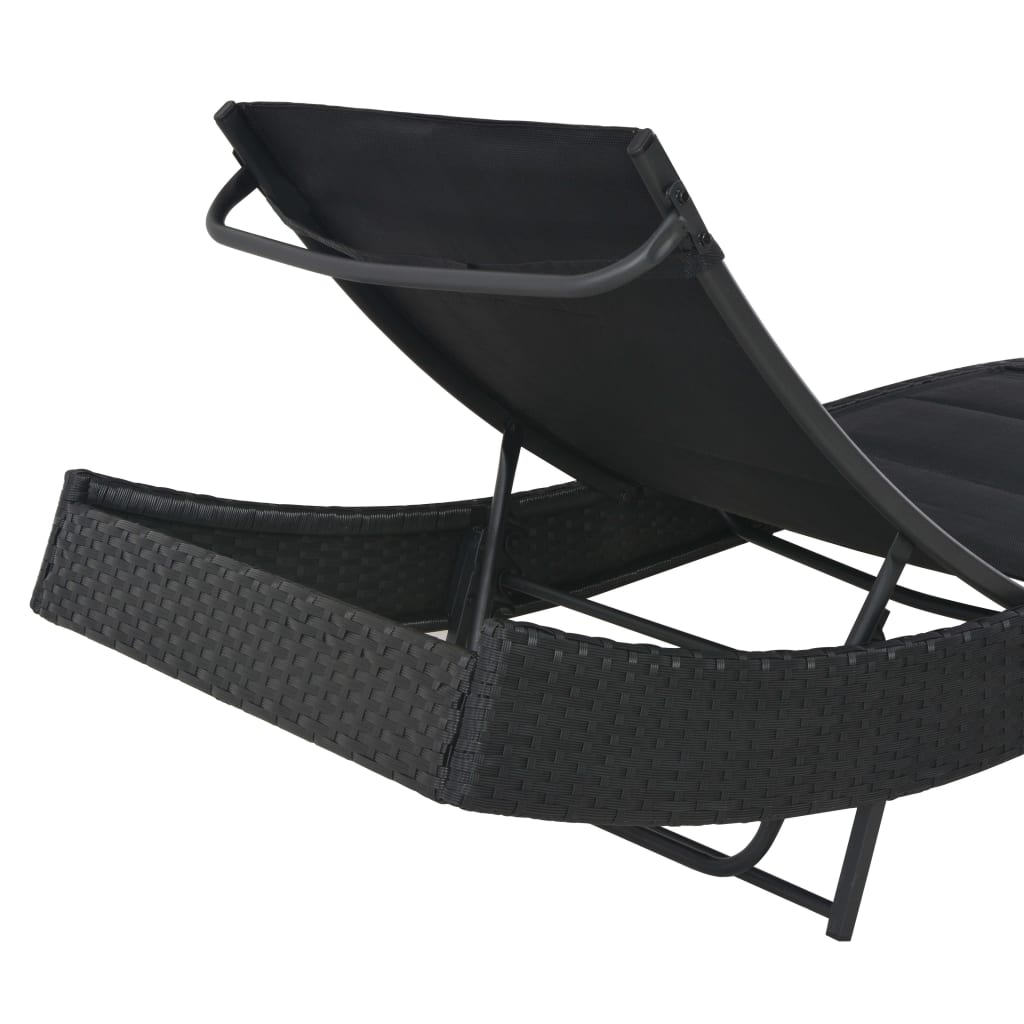Solseng polyrattan og tekstilen sort