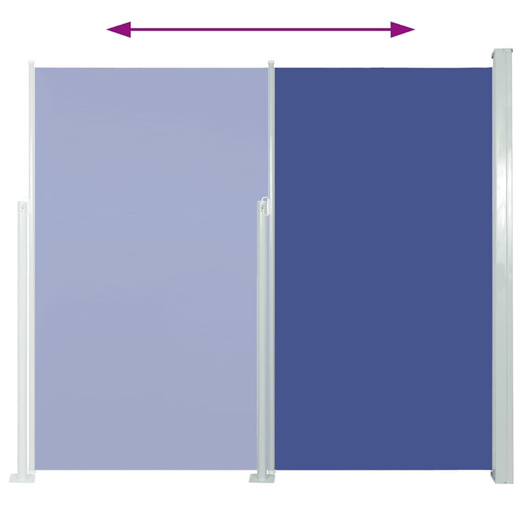Ausziehbare Seitenmarkise 160x500 cm Blau
