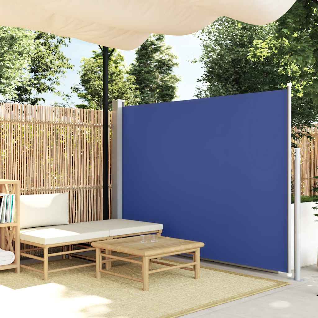 Ausziehbare Seitenmarkise 160x500 cm Blau