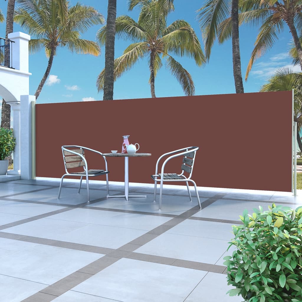 Udtrækbart Sidefortelt 160x500 cm Brun