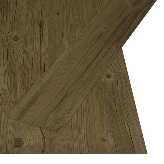 PVC Fliser Selvklæbende 4,46 m² 3 mm Brun