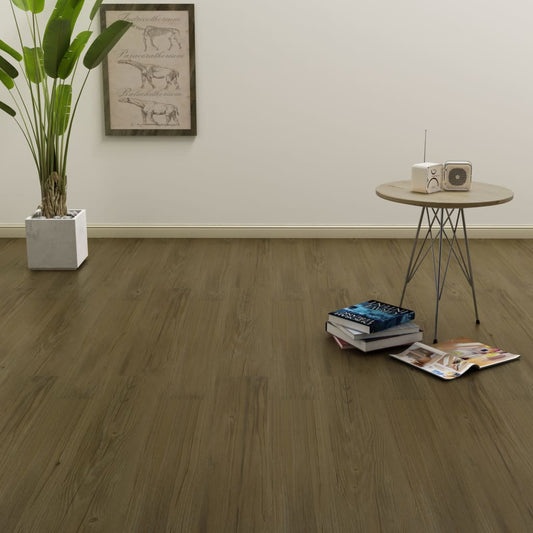 PVC Fliser Selvklæbende 4,46 m² 3 mm Brun