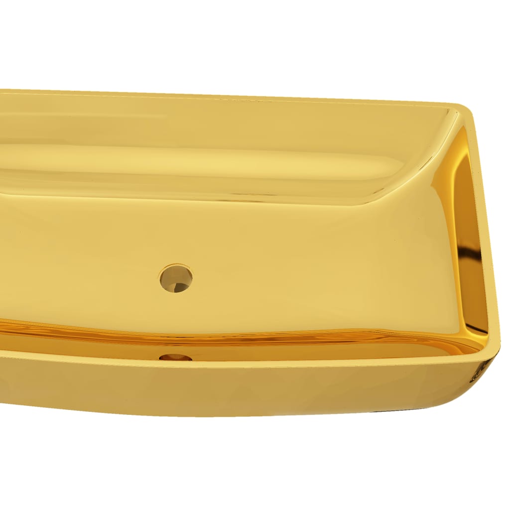 Håndvask 71 x 38 x 13,5 cm Keramik Gylden
