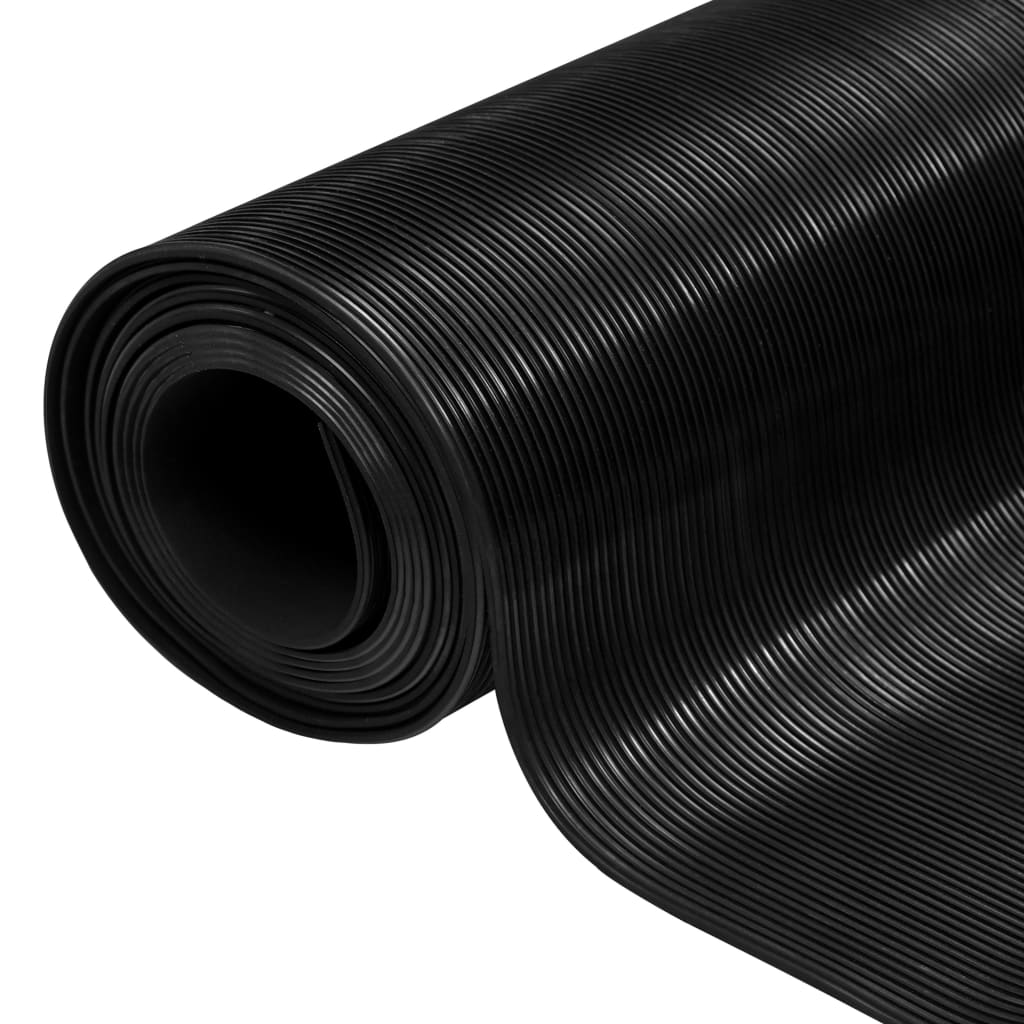 Gulvmåtte Skridsikker Gummi 1,5x4 m 3 mm Fine Ribber