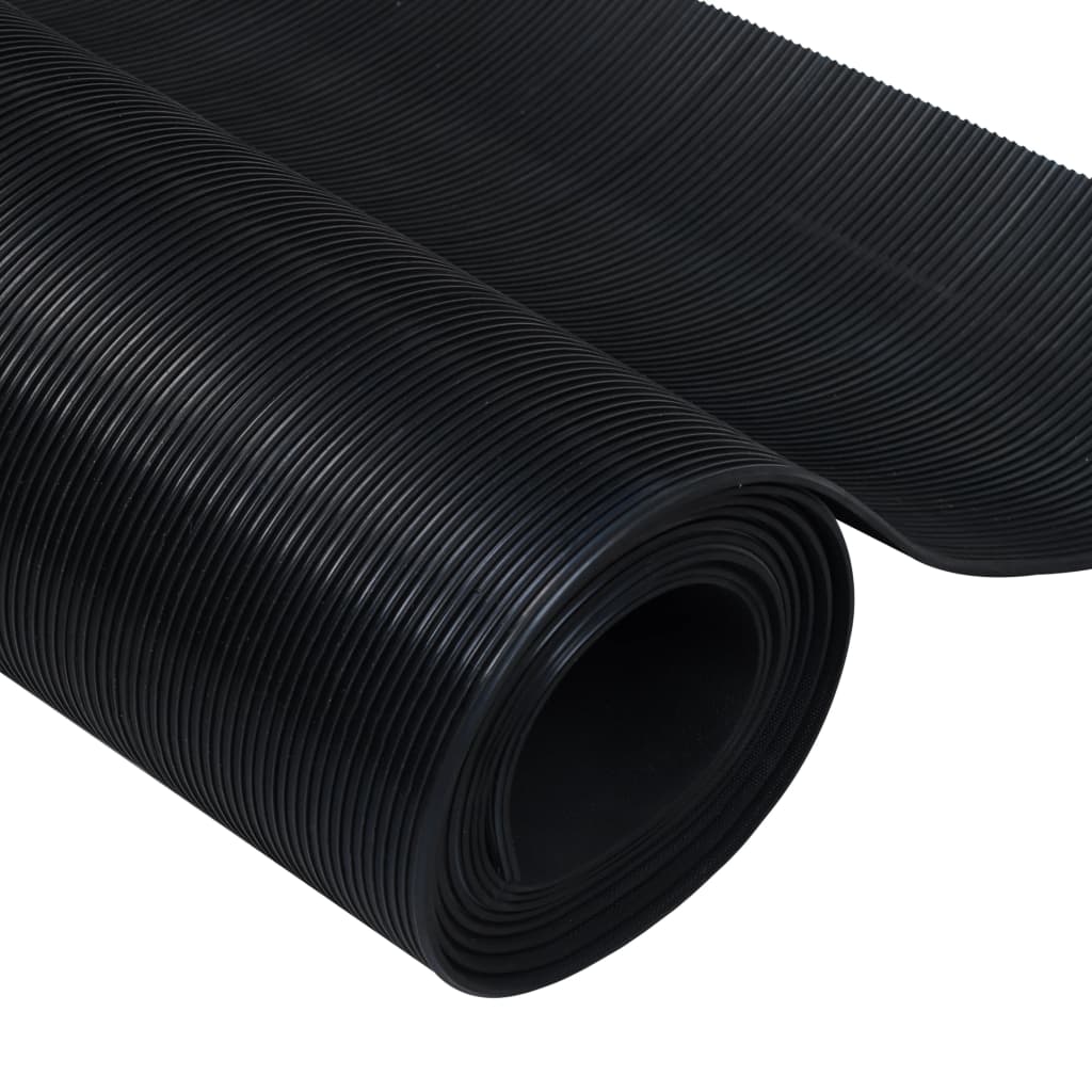 Gulvmåtte Skridsikker Gummi 1,5x4 m 3 mm Fine Ribber