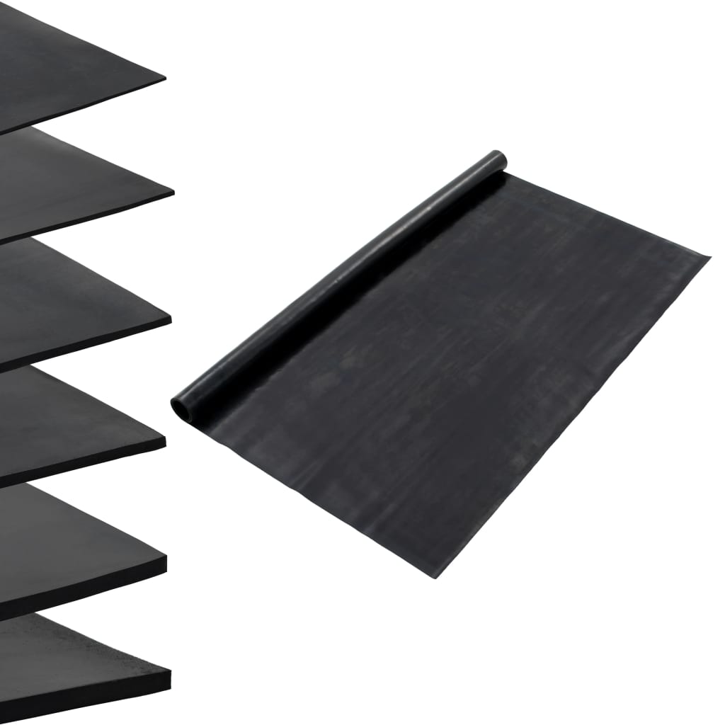 Gulvmåtte Skridsikker Gummi 1,2x5 m 1 mm Glat