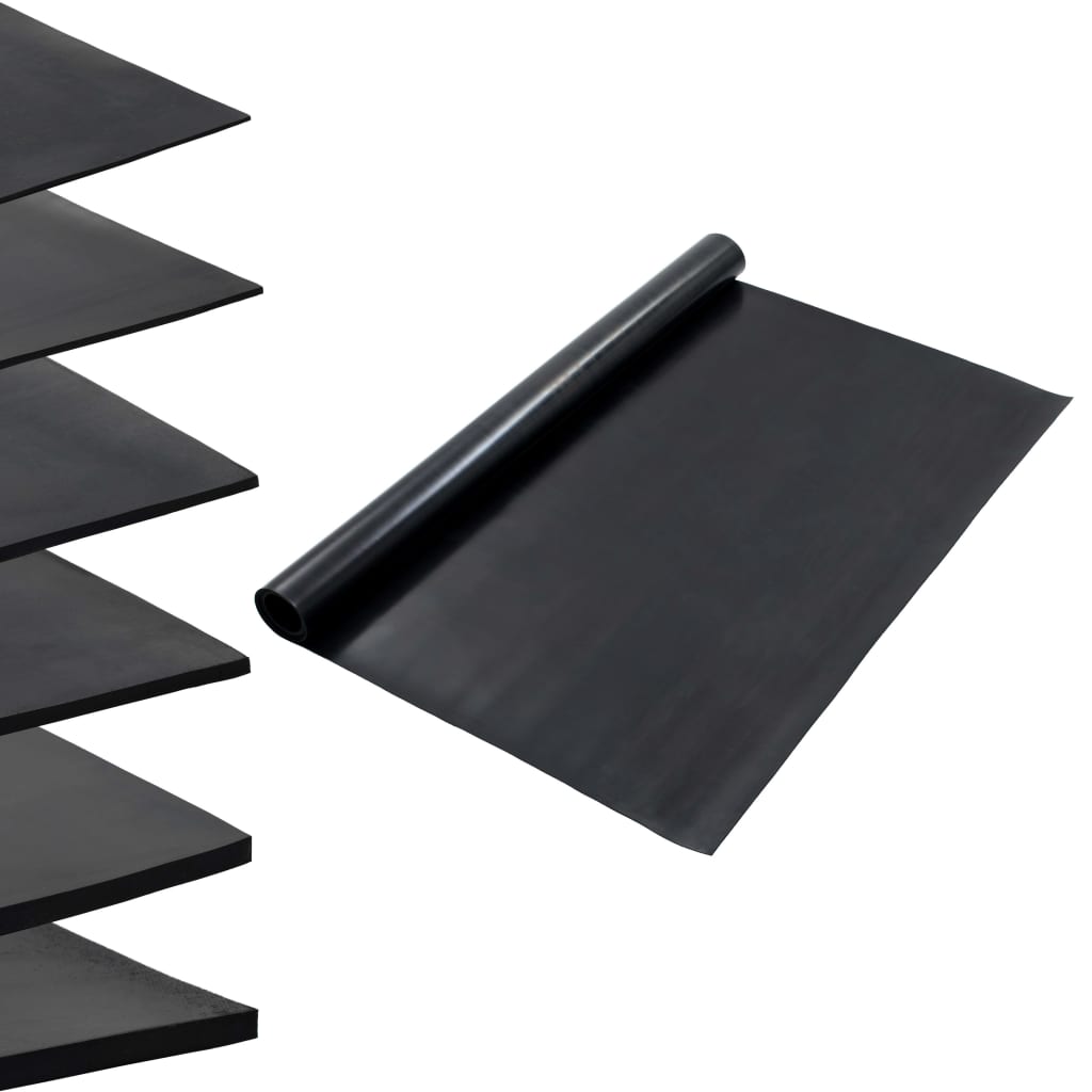 Gulvmåtte Skridsikret Gummi 1,2x2 m 2 mm Glat