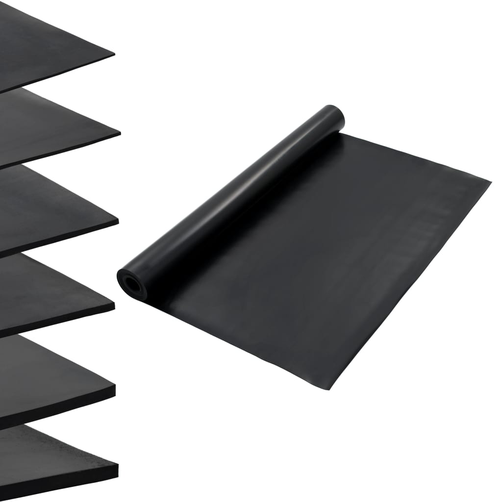 Gulvmåtte Skridsikret Gummi 1,2x5 m 2 mm Glat