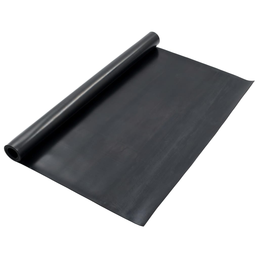 Gulvmåtte Skridsikker Gummi 1,2x2 m 3 mm Glat