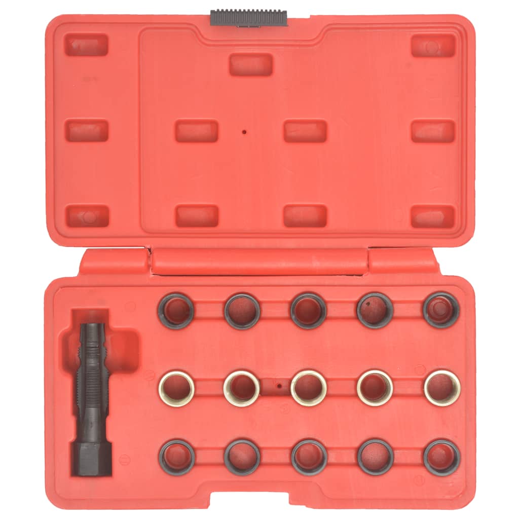 16 dele Tændrørsgevind reparationssæt M14×1,25