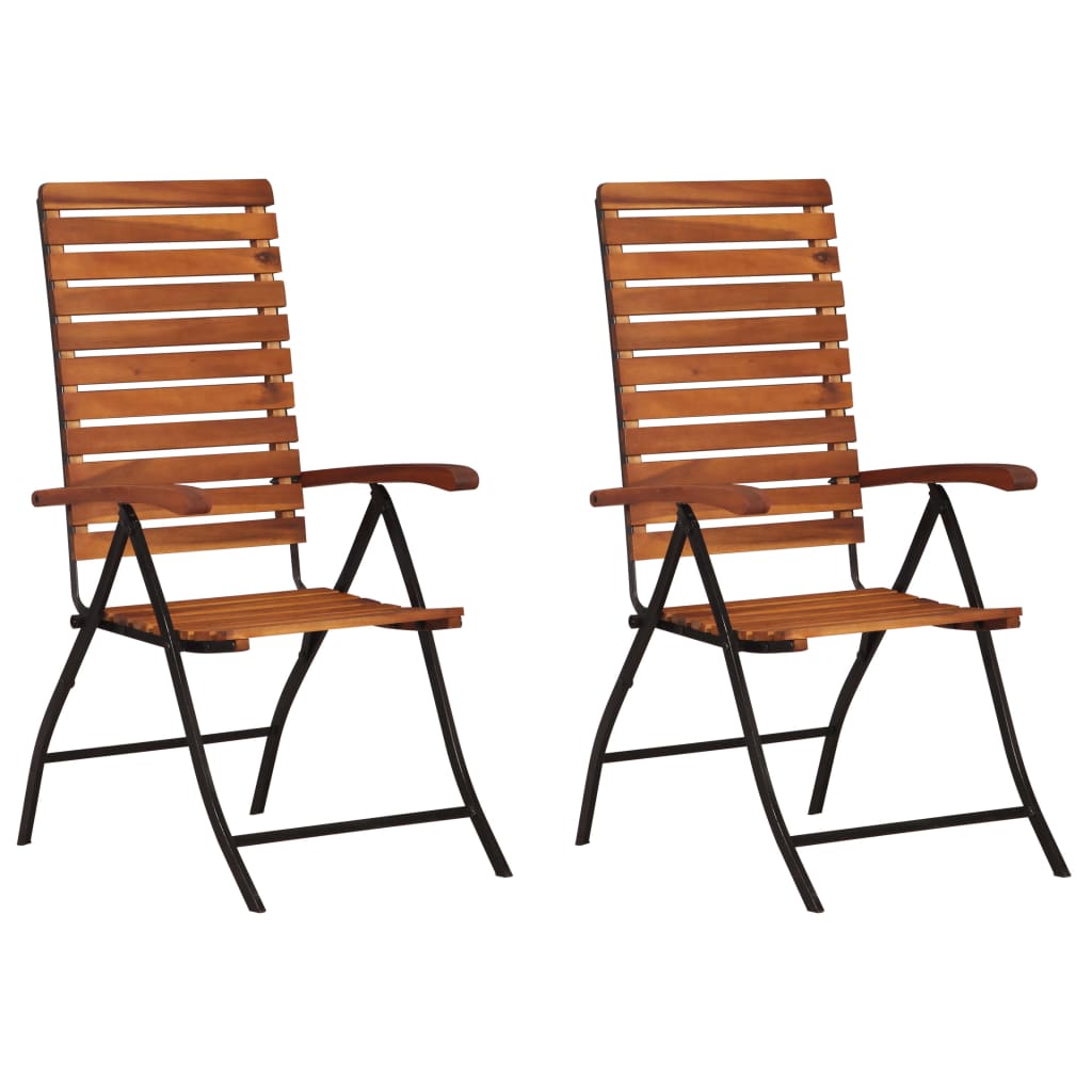 Have loungestole 2 stk massivt akacietræ