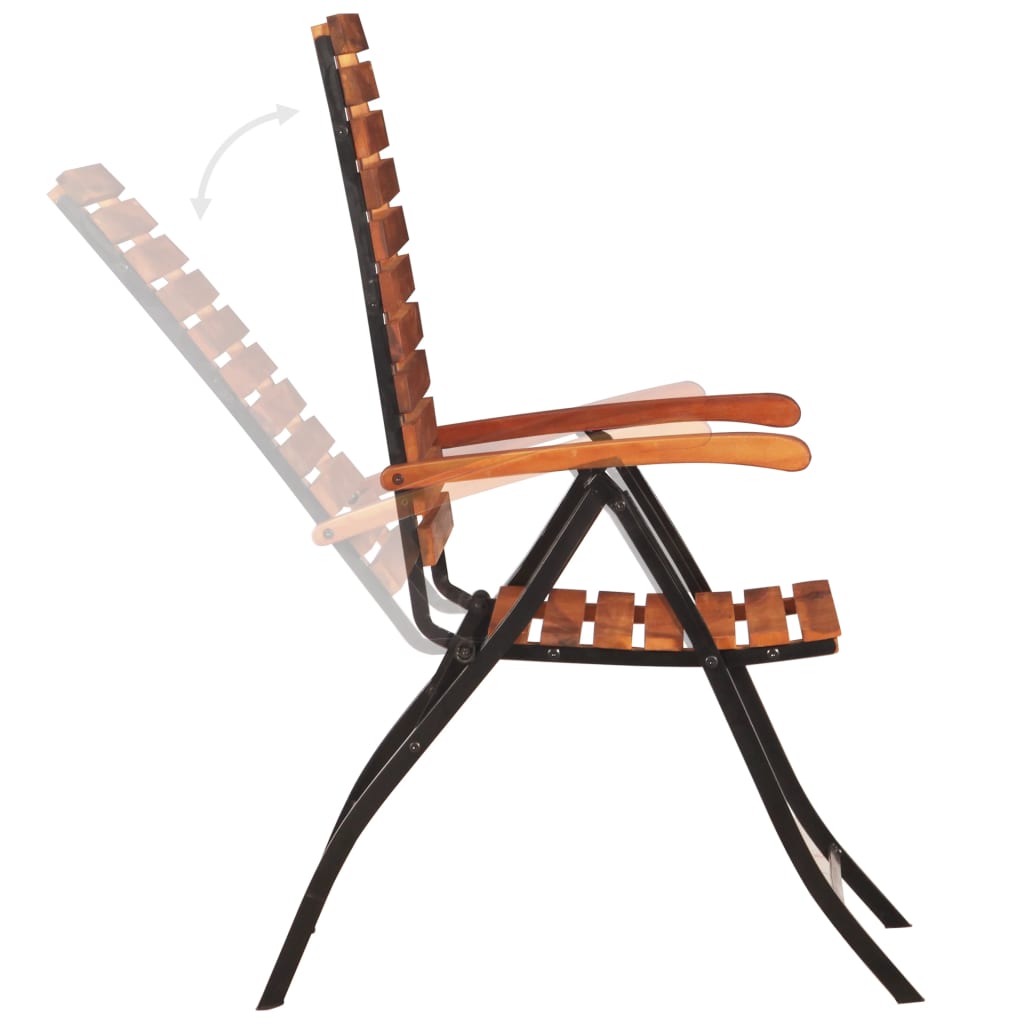 Have loungestole 2 stk massivt akacietræ