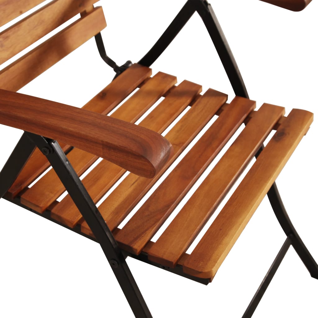 Have loungestole 2 stk massivt akacietræ