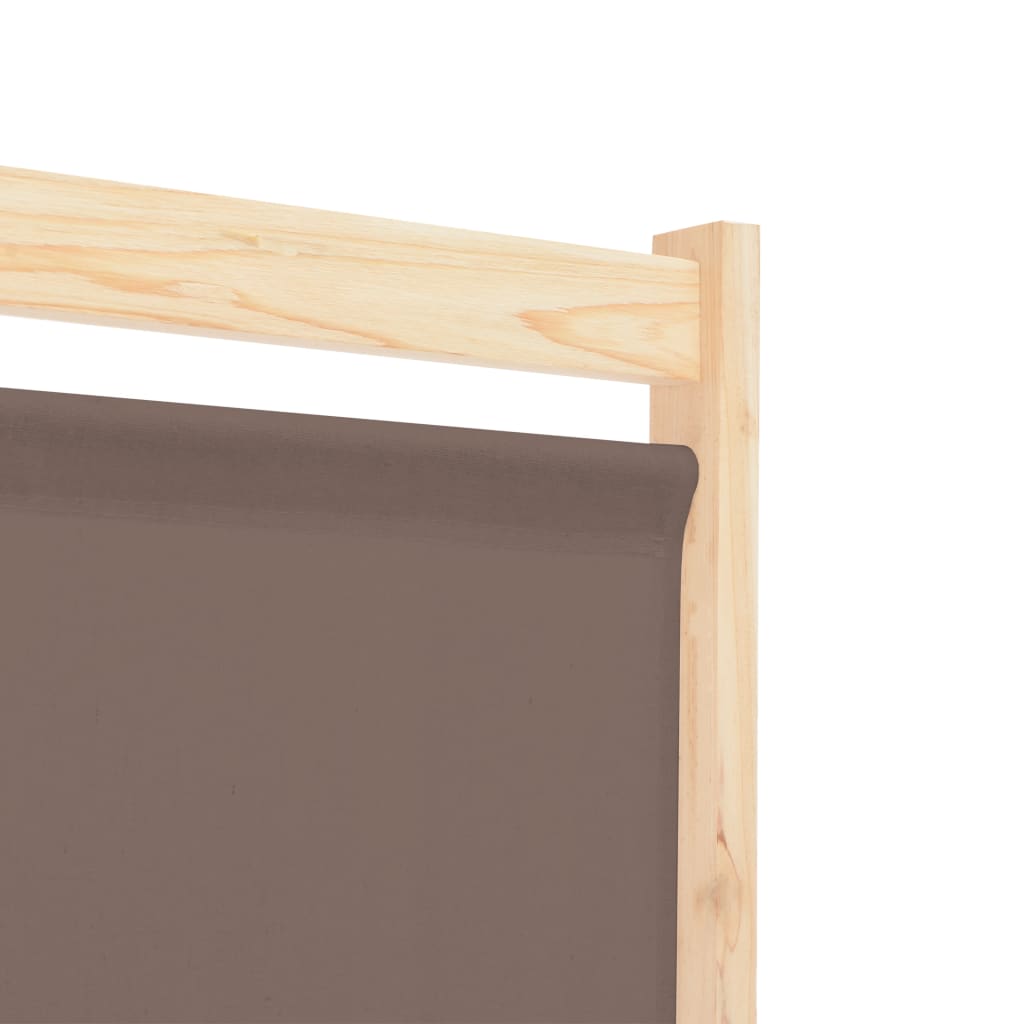 3-delt rumdeler brun 120 x 170 x 4 cm stof