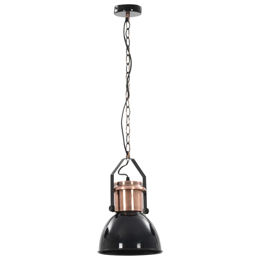 Loftslampe 2 stk Sort Rund E27