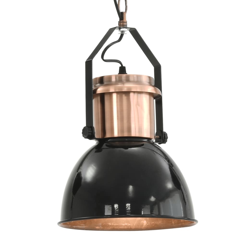 Loftslampe 2 stk Sort Rund E27