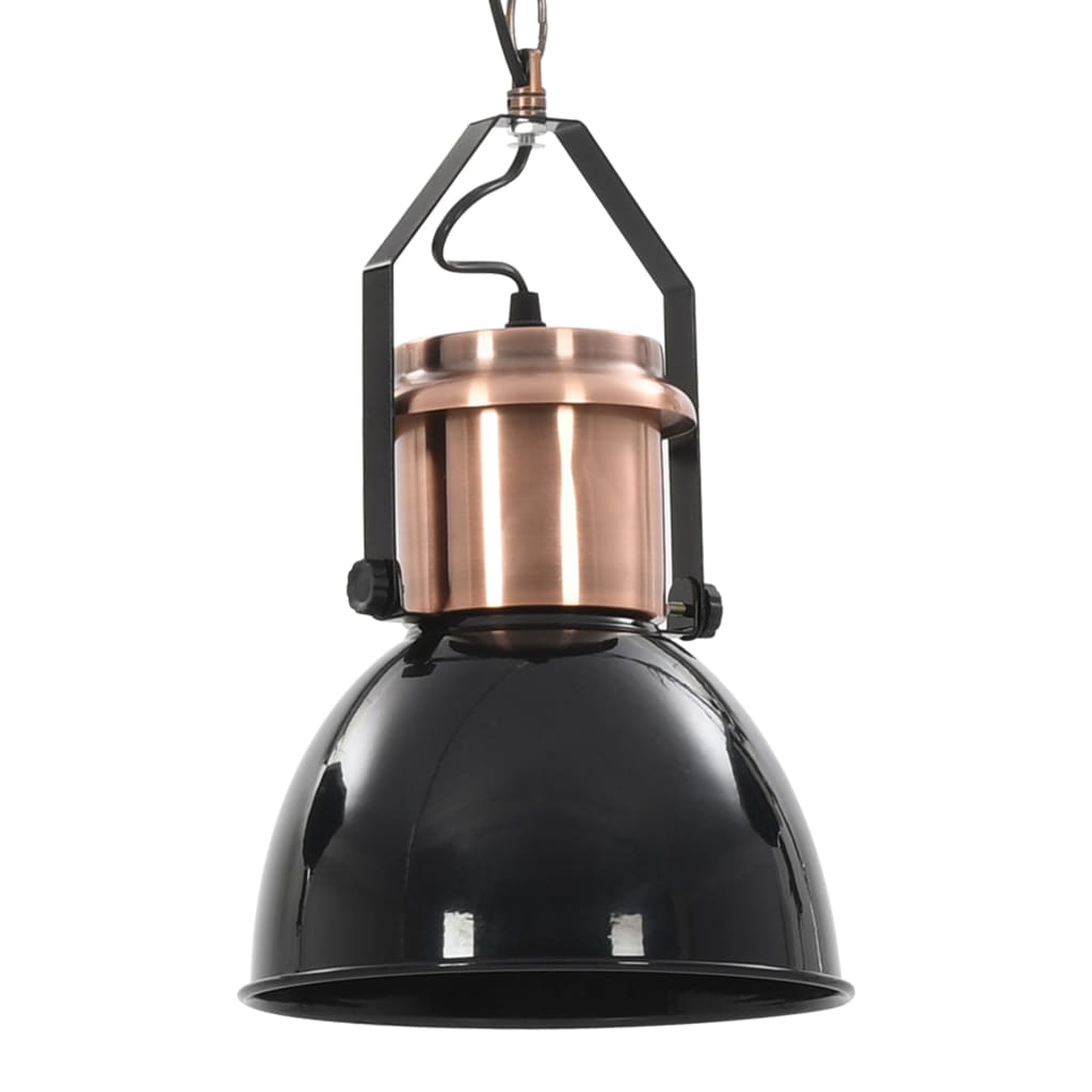 Loftslampe 2 stk Sort Rund E27