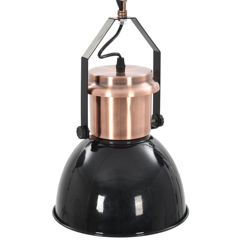 Loftslampe 2 stk Sort Rund E27
