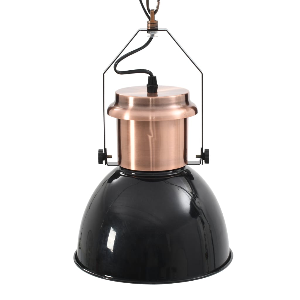 Loftslampe 2 stk Sort Rund E27