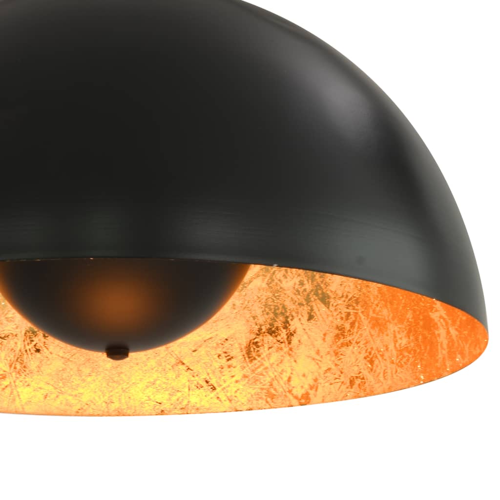 Loftslamper 2 stk Sort og guld halvkugleformet 40cm E27