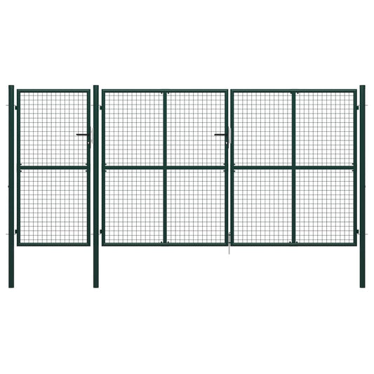 Gartentor Stahl 400 x 150 cm Grün