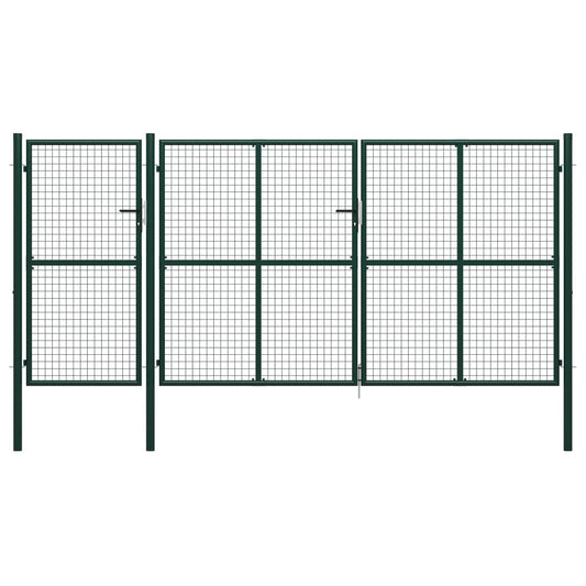 Gartentor Stahl 400 x 200 cm Grün