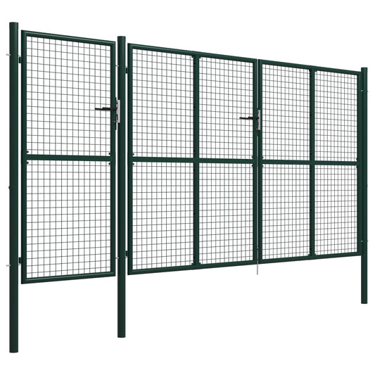Gartentor Stahl 400 x 200 cm Grün