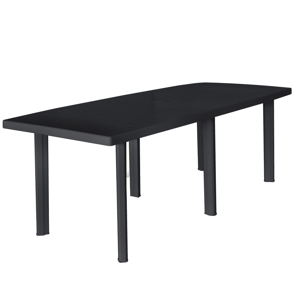 Havebord antracit 216x90x72 cm Plast