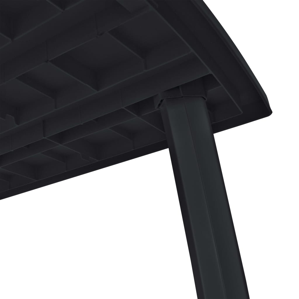 Havebord antracit 216x90x72 cm Plast