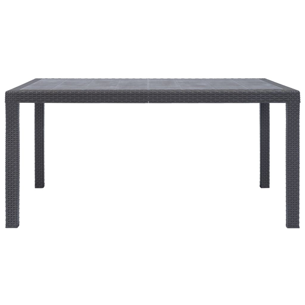 Gartentisch Braun 150x90x72 cm Kunststoff Rattan-Optik