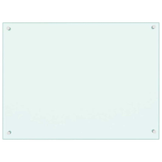 Küchenrückwand Weiß 80x60 cm Hartglas