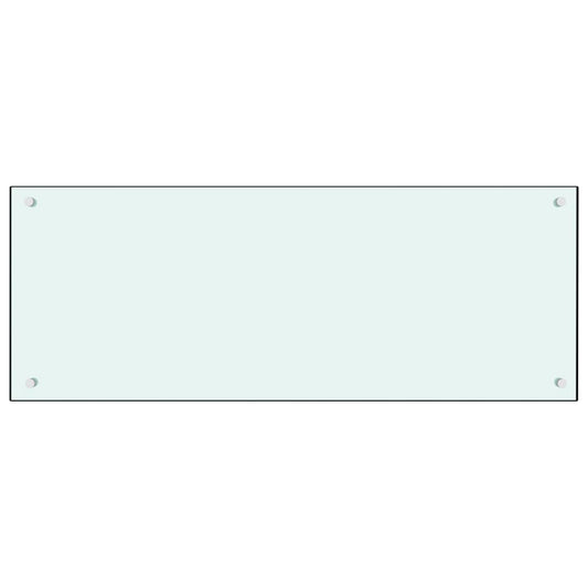 Küchenrückwand Weiß 100x40 cm Hartglas