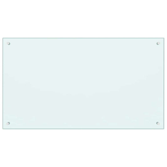 Küchenrückwand Weiß 100x60 cm Hartglas