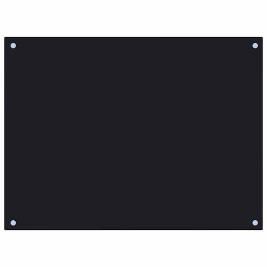 Küchenrückwand Schwarz 80x60 cm Hartglas