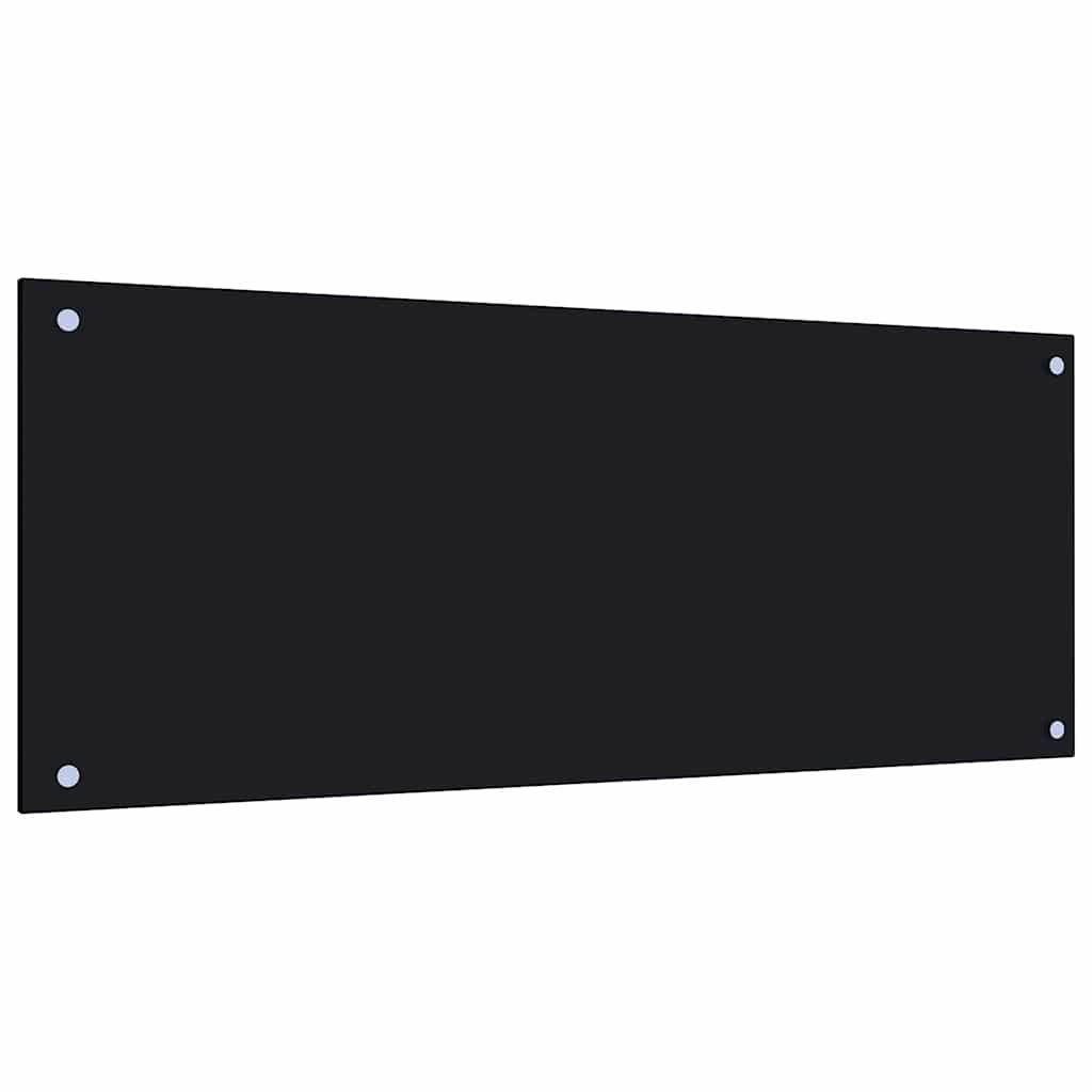 Küchenrückwand Schwarz 100x40 cm Hartglas